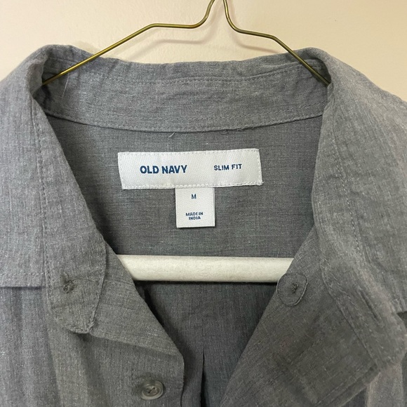 Grey Slim Fit Button Up - Picture 2 of 3